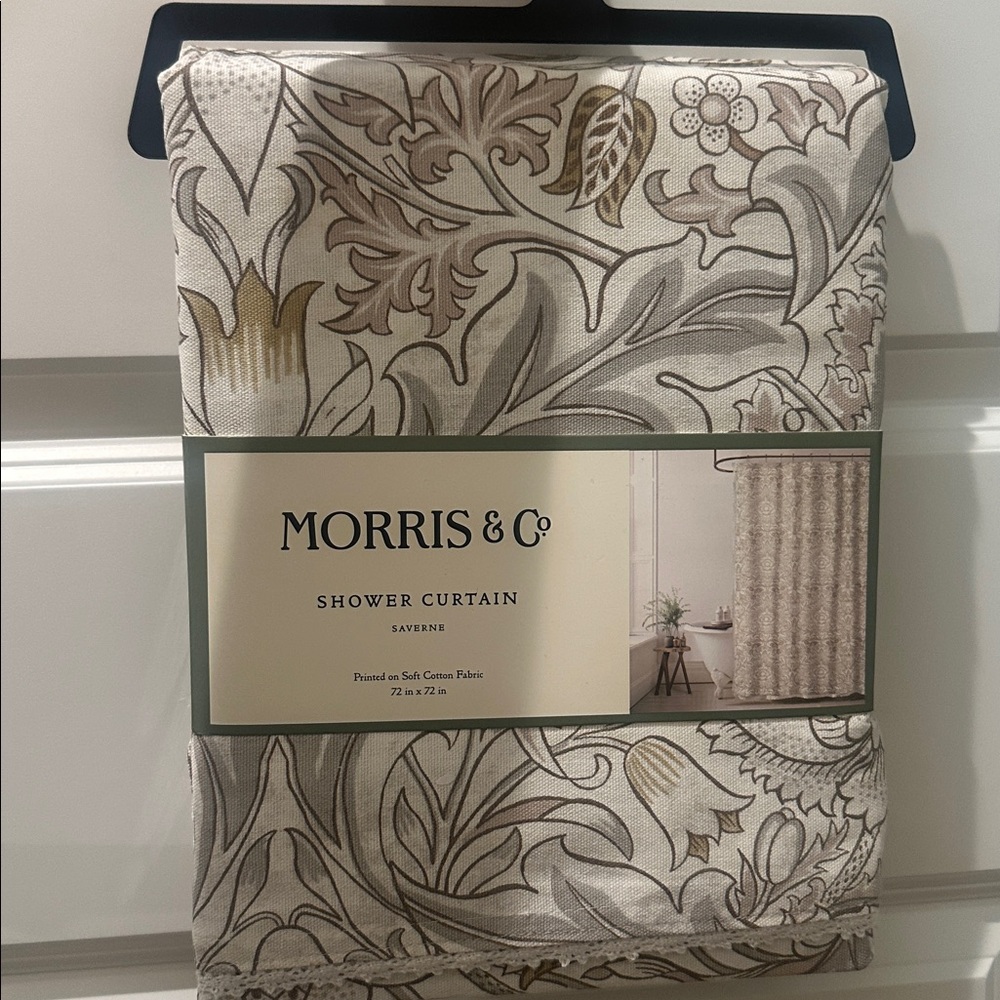 NWT Morris & Co. Saverne Shower Curtain -72in x 72in